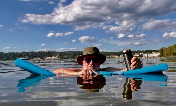 Jim Montague in the water 2025
